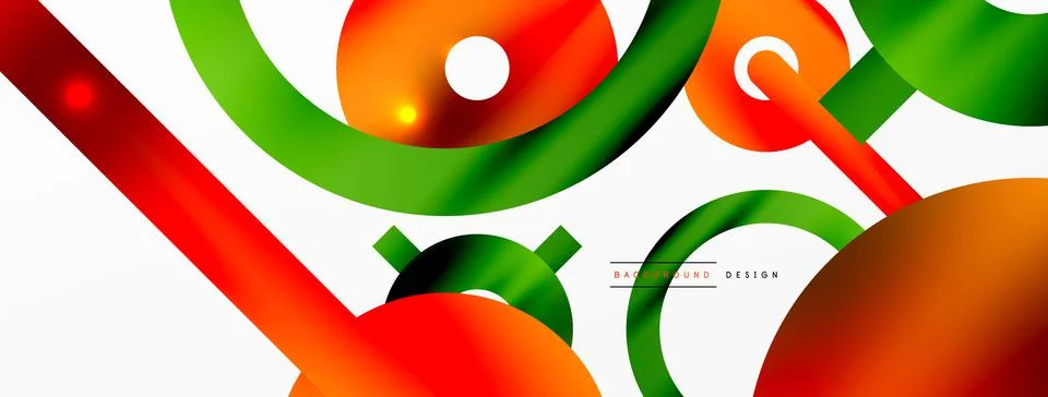 Circle composition abstract background. Trendy techno business template for Stock Illustration