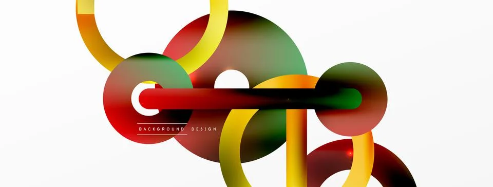 Circle composition abstract background. Trendy techno business template for Stock Illustration