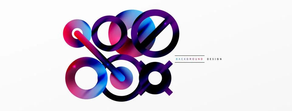 Circle composition abstract background. Trendy techno business template for Stock Illustration
