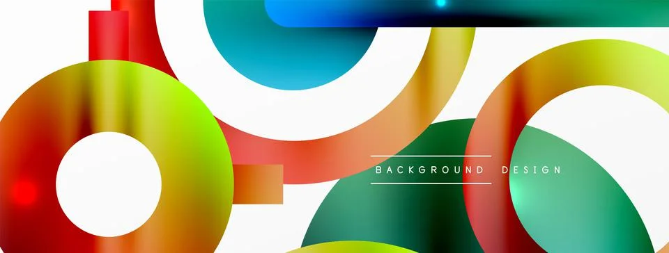 Circle composition abstract background. Trendy techno business template for Stock Illustration