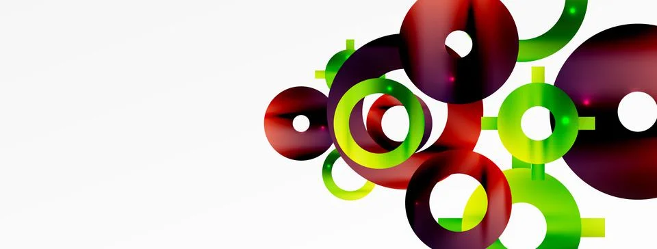 Circle composition abstract background. Trendy techno business template for Stock Illustration