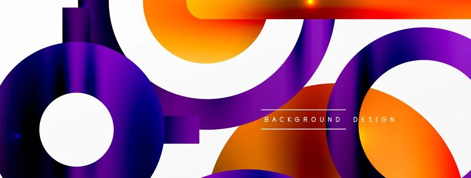 Circle composition abstract background. Trendy techno business template for Stock Illustration