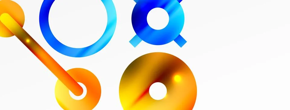 Circle composition abstract background. Trendy techno business template for Illustrazione stock
