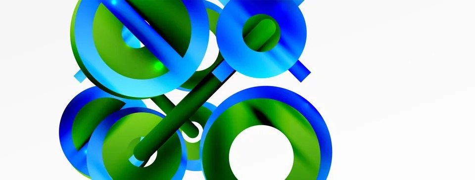 Circle composition abstract background. Trendy techno business template for Stock Illustration