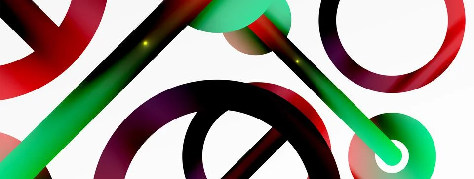 Circle composition abstract background. Trendy techno business template for Stock Illustration