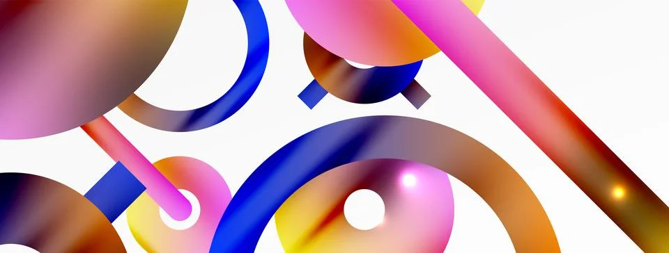 Circle composition abstract background. Trendy techno business template for Stock Illustration