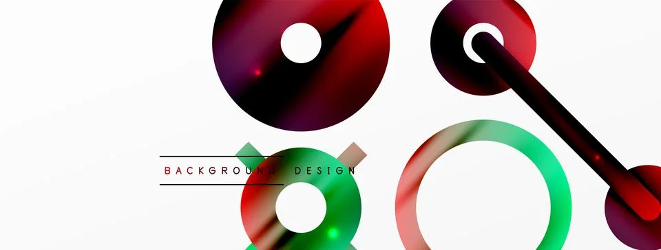 Circle composition abstract background. Trendy techno business template for Stock Illustration
