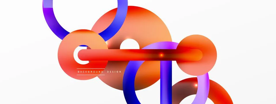 Circle composition abstract background. Trendy techno business template for Stock Illustration