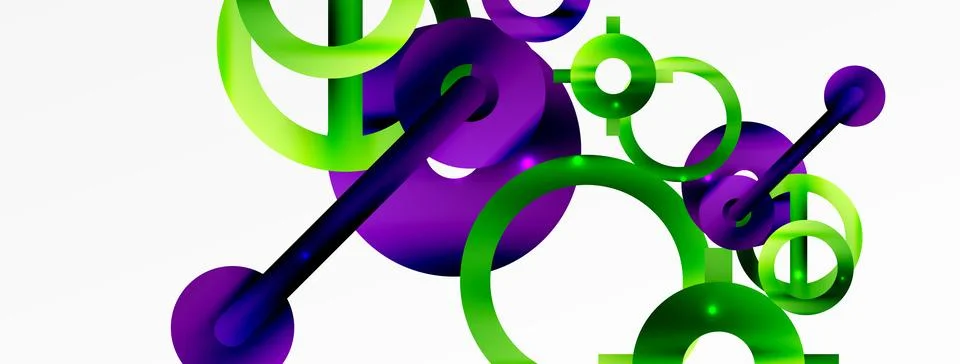 Circle composition abstract background. Trendy techno business template for Stock Illustration