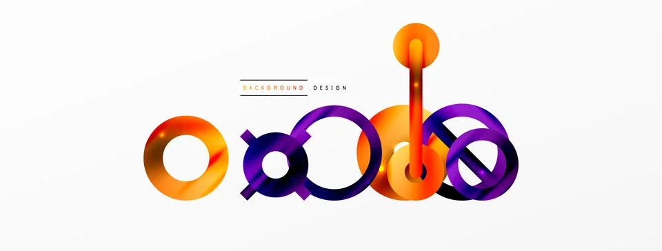 Circle composition abstract background. Trendy techno business template for Stock Illustration