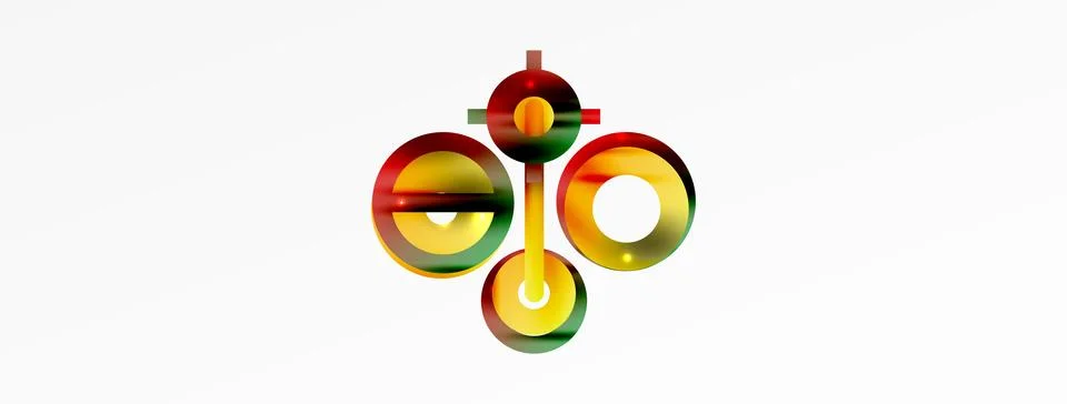 Circle composition abstract background. Trendy techno business template for イラスト素材