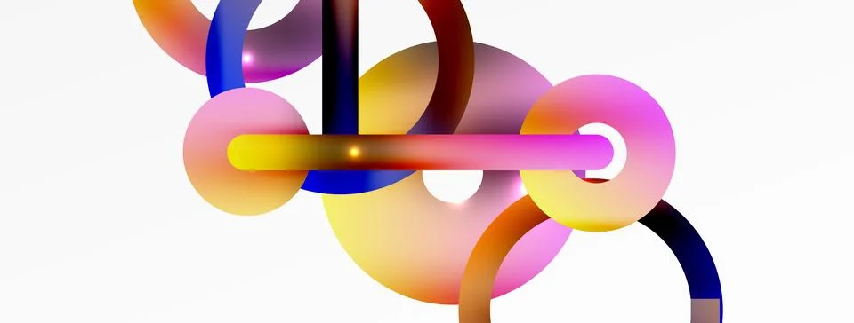 Circle composition abstract background. Trendy techno business template for Stock Illustration