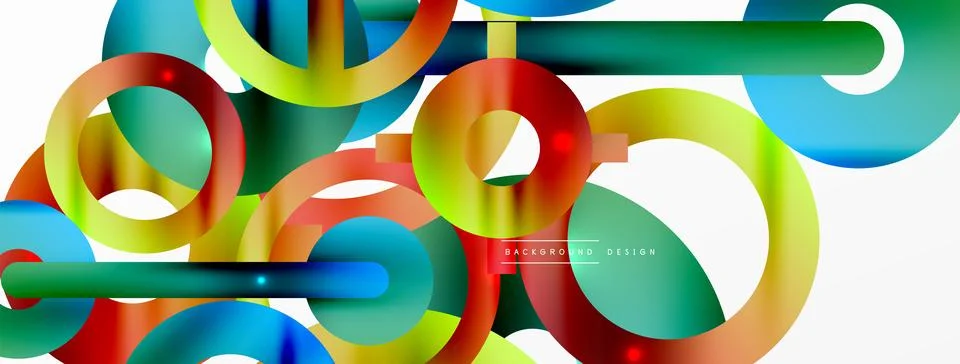 Circle composition abstract background. Trendy techno business template for Stock Illustration