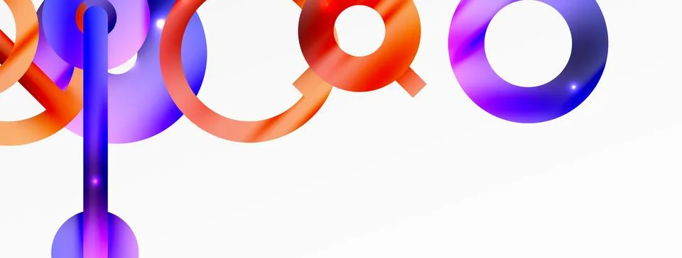 Circle composition abstract background. Trendy techno business template for Stock Illustration