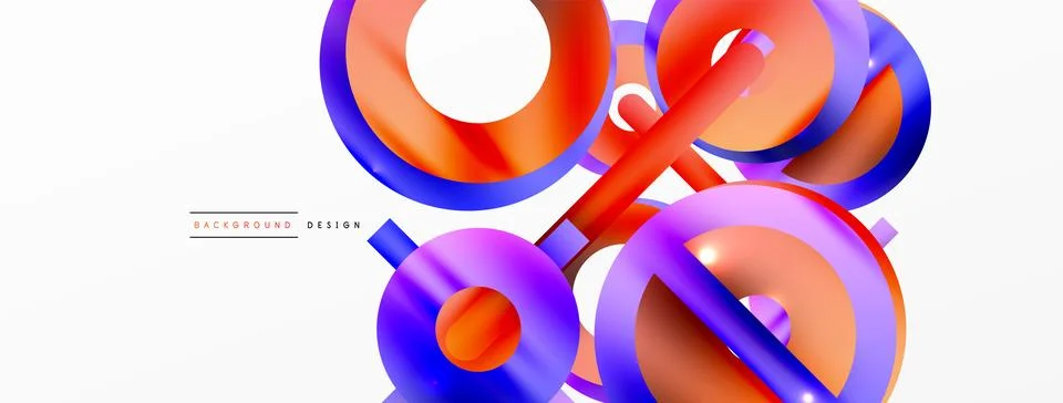 Circle composition abstract background. Trendy techno business template for Stock Illustration