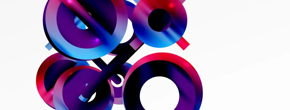 Circle composition abstract background. Trendy techno business template for Stock Illustration