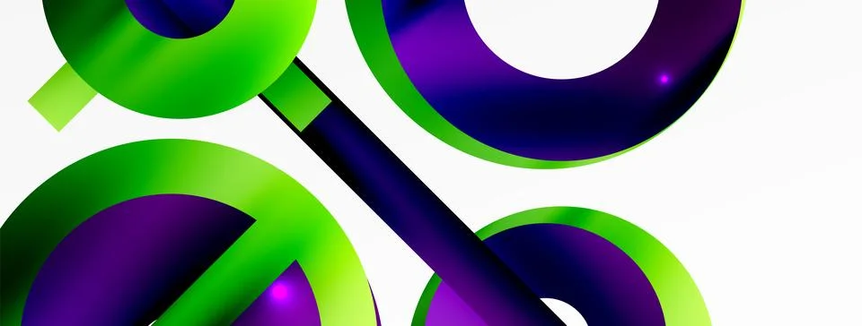 Circle composition abstract background. Trendy techno business template for Stock Illustration