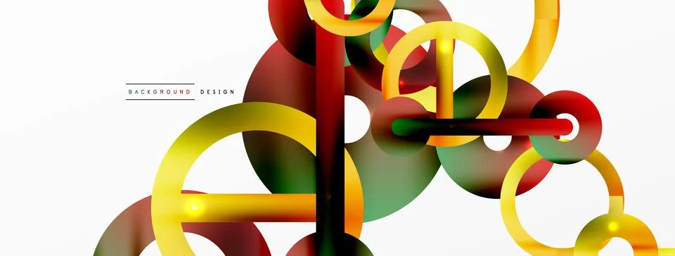 Circle composition abstract background. Trendy techno business template for イラスト素材