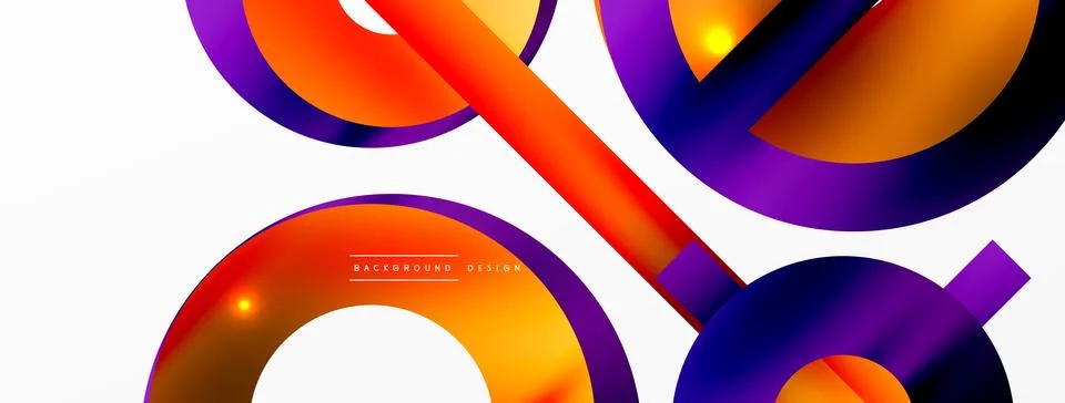 Circle composition abstract background. Trendy techno business template for イラスト素材