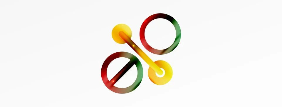 Circle composition abstract background. Trendy techno business template for Stock Illustration