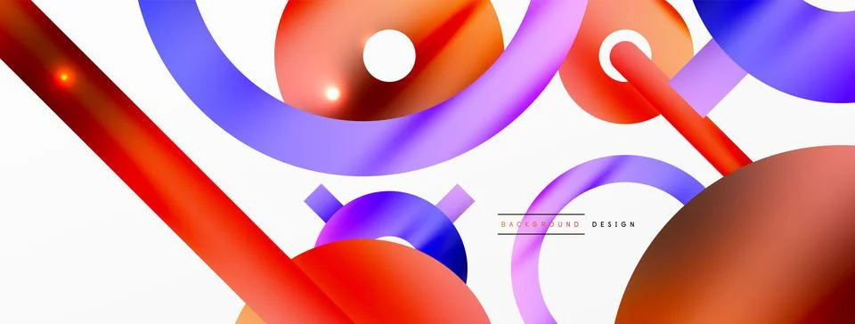Circle composition abstract background. Trendy techno business template for Stock Illustration