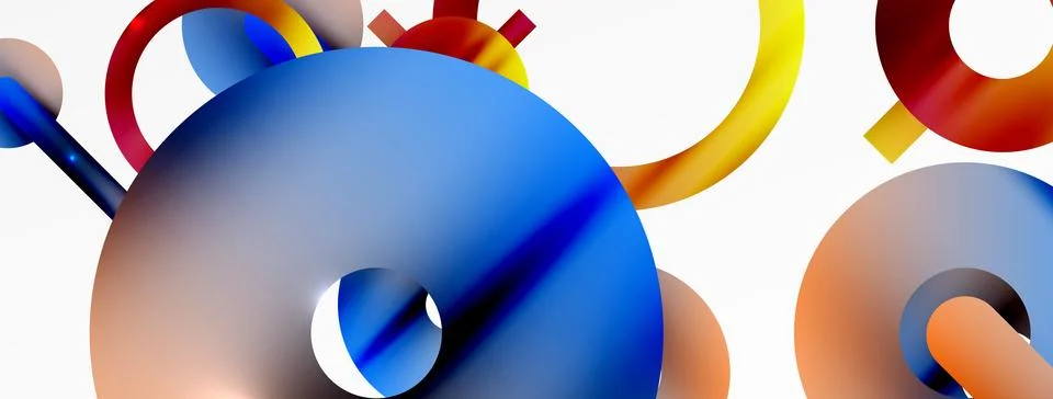 Circle composition abstract background. Trendy techno business template for イラスト素材