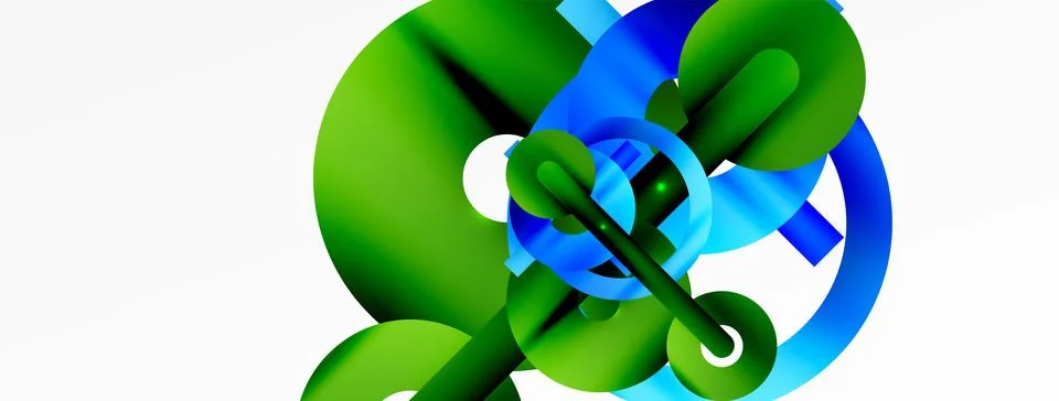 Circle composition abstract background. Trendy techno business template for Stock Illustration