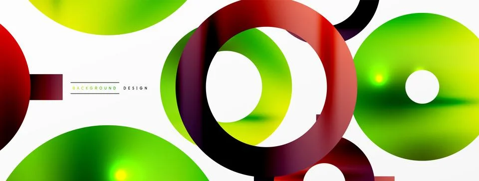 Circle composition abstract background. Trendy techno business template for Stock Illustration