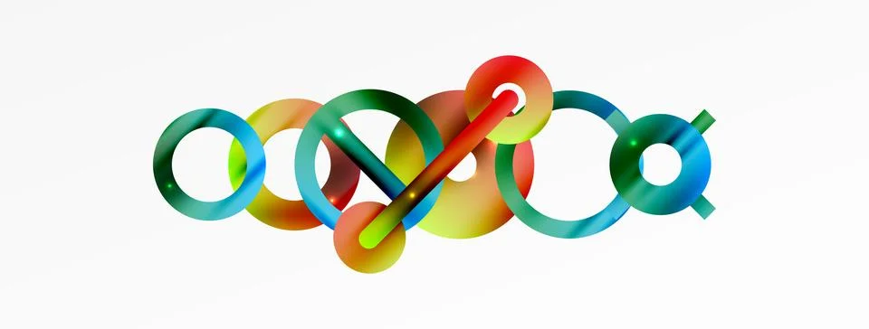 Circle composition abstract background. Trendy techno business template for Stock Illustration