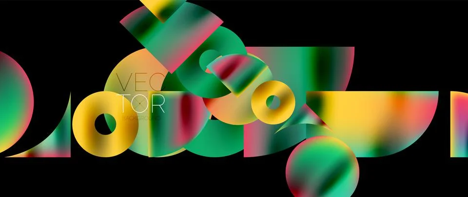 Circle composition abstract wallpaper background Stock Illustration