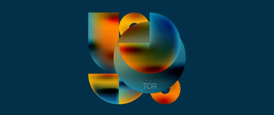 Circle composition abstract wallpaper background Stock Illustration