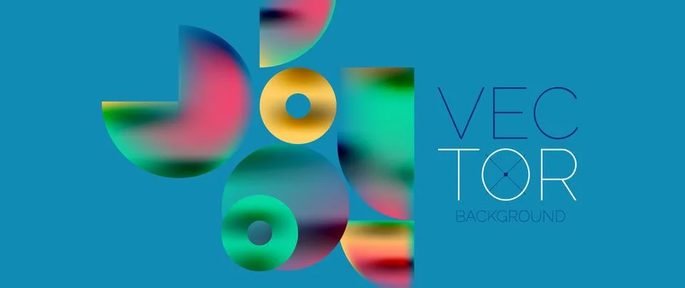 Circle composition abstract wallpaper background Stock Illustration