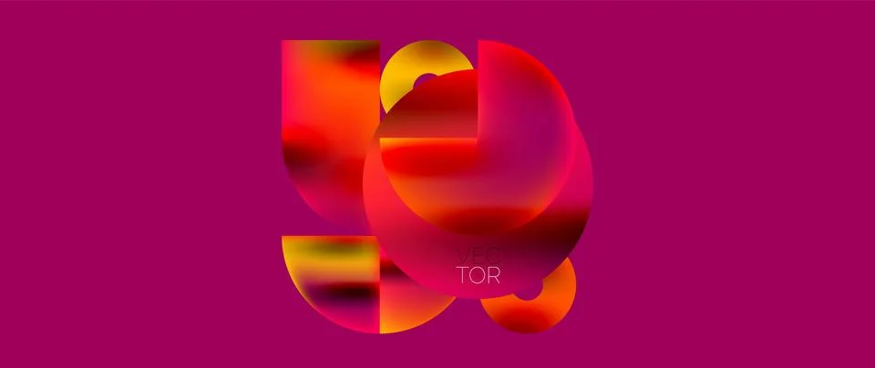 Circle composition abstract wallpaper background Stock Illustration