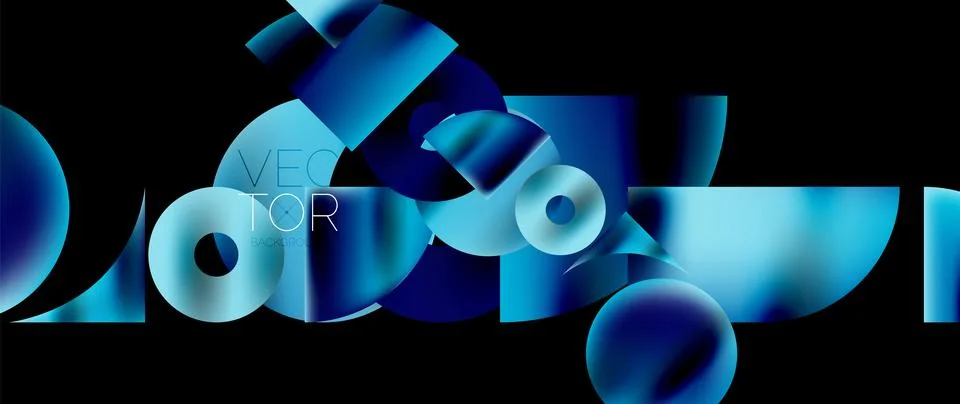 Circle composition abstract wallpaper background Stock Illustration
