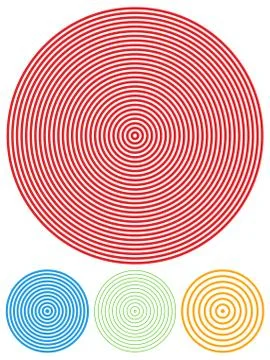 Circle, concentric, spiral, repetition vector 库存插图