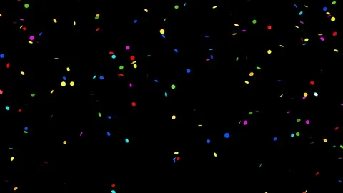 Circle Confetti Falling With Alpha Channel (No background) Stock Footage 81746550