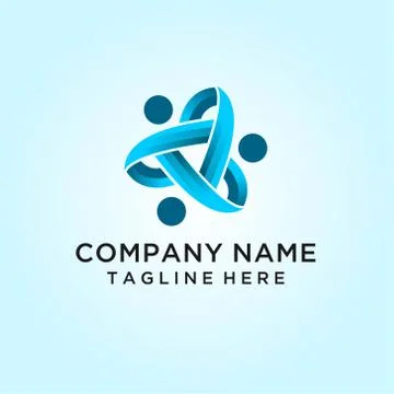 Circle Connection Modern Technology logo Stock Illustration