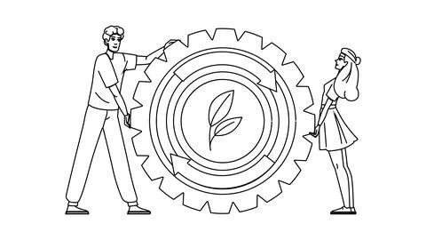 Circle continuous improvement vector Stock Illustration