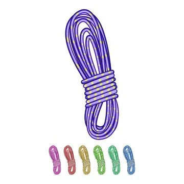 Circle cord rope cartoon vector graphic Illustrazione stock