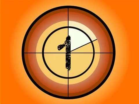 Circle Countdown - At 1 Stock Illustration
