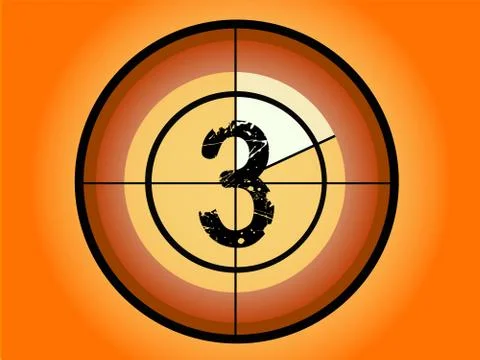 Circle Countdown - At 3 Illustrazione stock