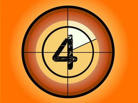 Circle Countdown - At 4 Illustrazione stock
