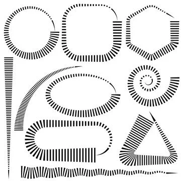 Circle countdown icon. Timer symbol. Interval symbol. Clock measure. Line d.. Stock Illustration