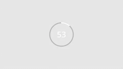 Circle countdown  one minute animation from 60 to 0 countdown with alpha channel Stock Footage 287409599