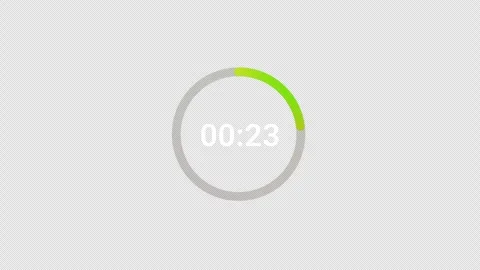 Circle countdown thirty seconds animation from 30 to 0 seconds Stock Footage 286034850