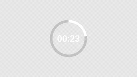 Circle countdown thirty seconds animation from 30 to 0 seconds Stock Footage 286035031