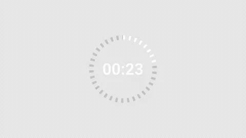 Circle countdown thirty seconds animation from 30 to 0 seconds Stock Footage 286035529