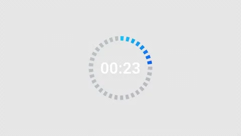 Circle countdown thirty seconds animation from 30 to 0 seconds Stock Footage 286035972