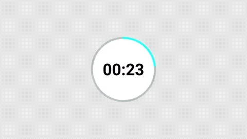 Circle countdown thirty seconds animation from 30 to 0 seconds Stock Footage 286036829