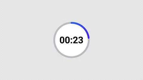 Circle countdown thirty seconds animation from 30 to 0 seconds Stock Footage 286037213